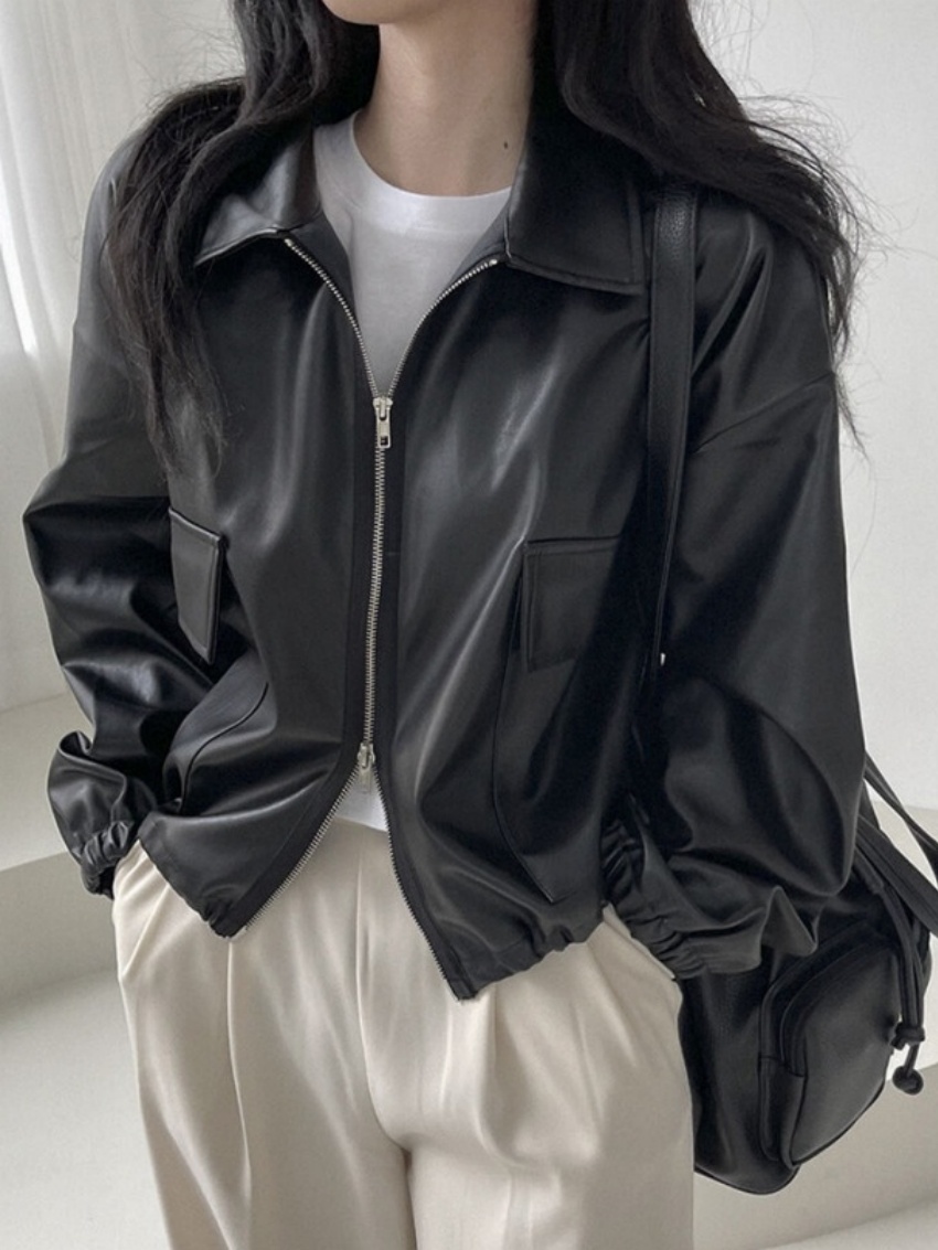 Street Fashion In Korea - Alien Kitty Korea Solid Jackets Minimalist