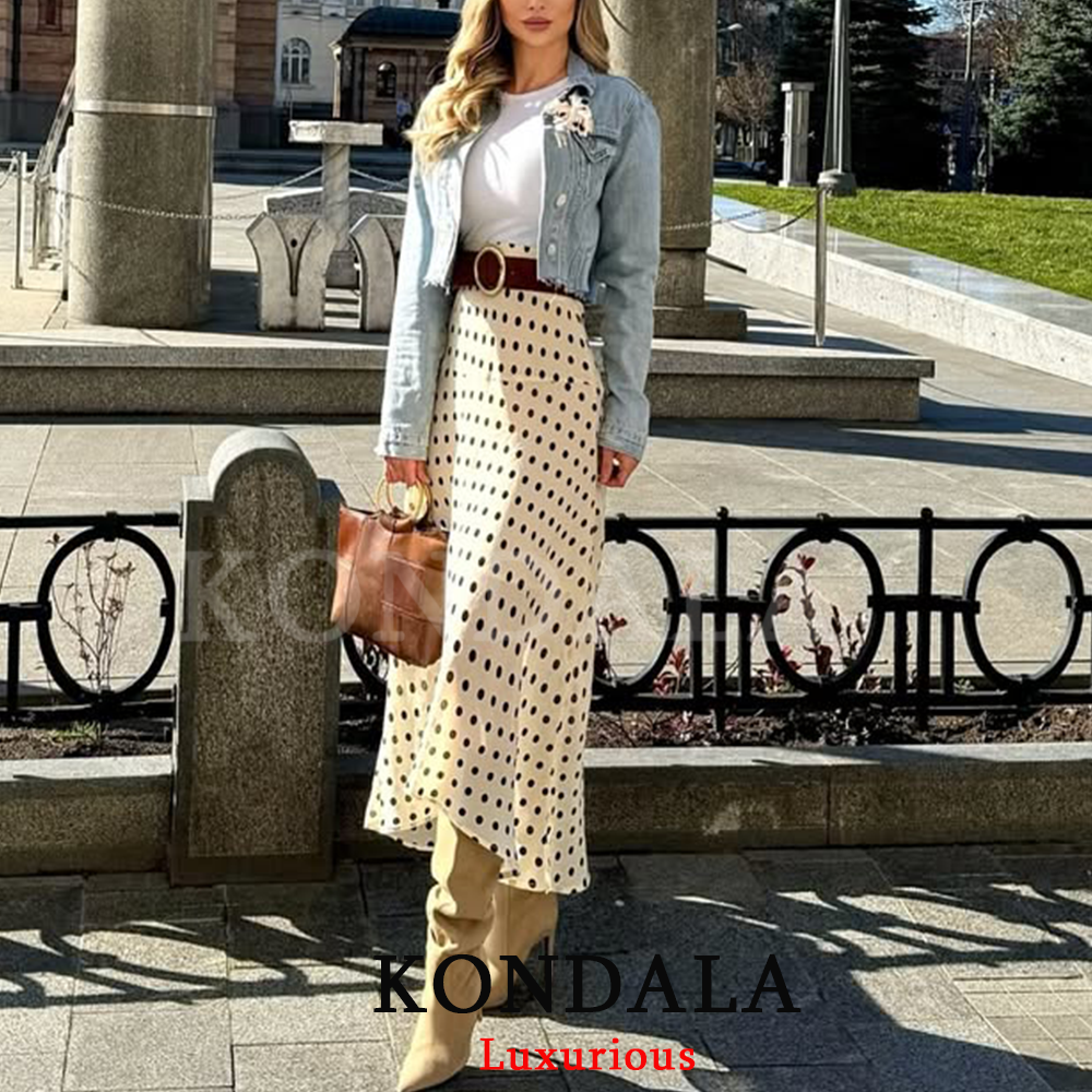 Fashion Street Night - KONDALA High Street Satin Women Skirt