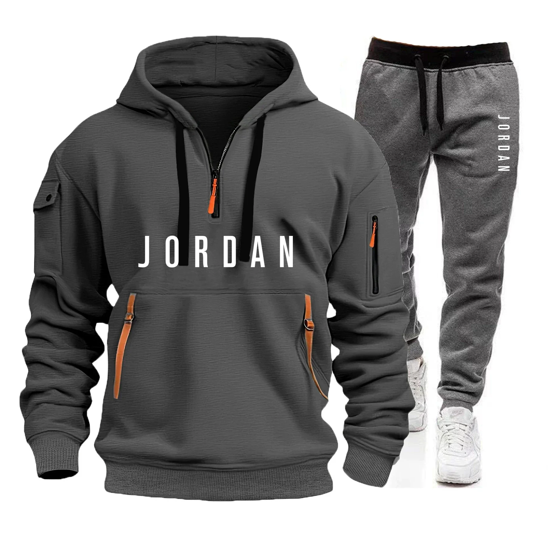 Street Fashion Men - Spring and Autumn Men's Sweatshirt Set,