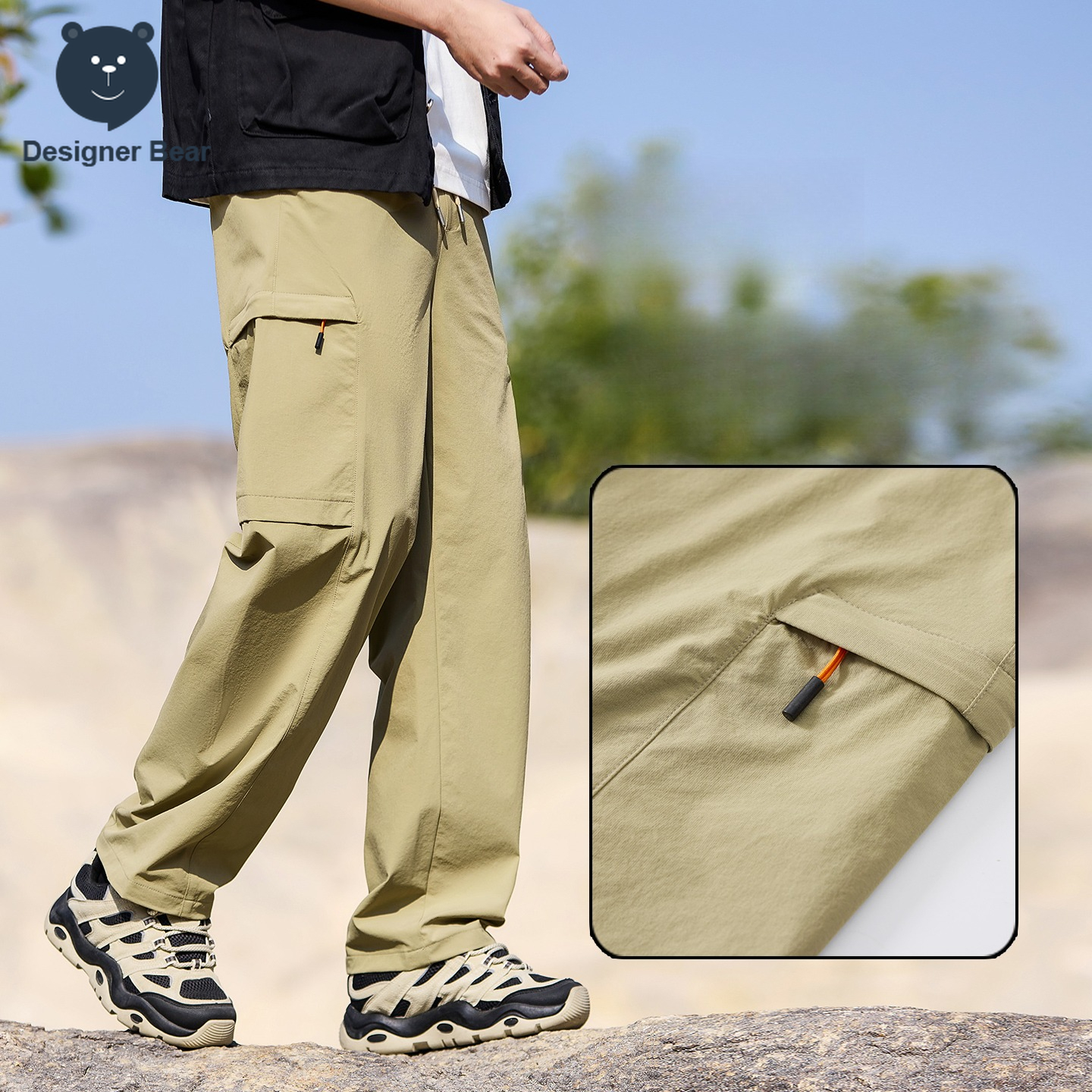 Cargo Pant Wide - Brand Clothing Men's Cargo Pants Multi-pocket