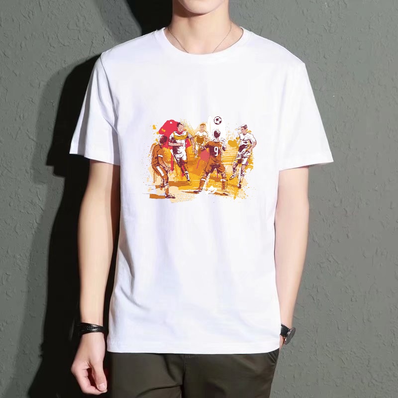 Men's Black Round-Neck Short-S - Street Fashion Theme ulasan dan harga