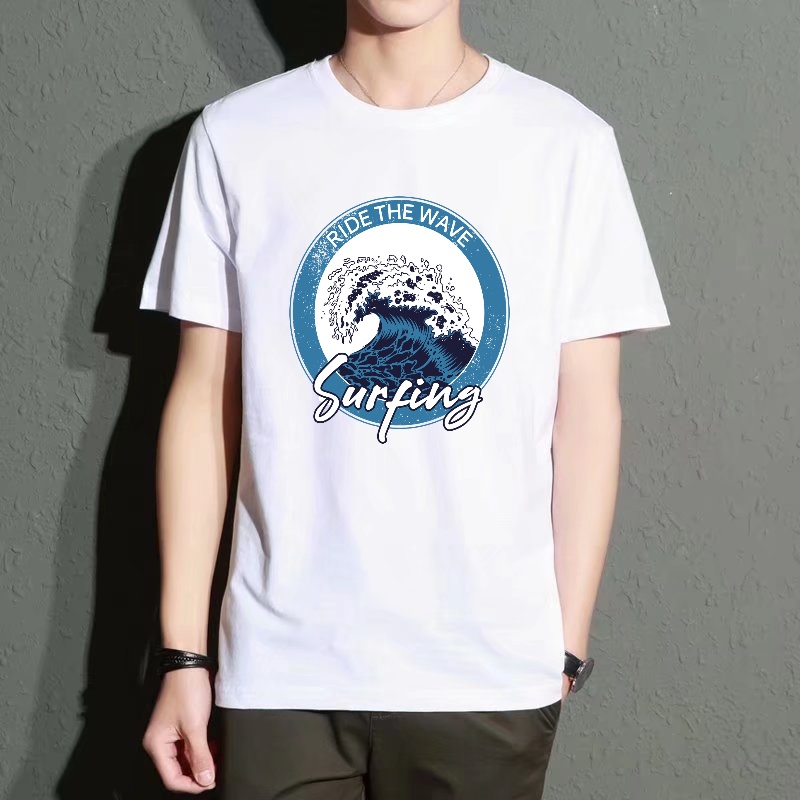 Men's Black Round-Neck Short-S - Street Fashion Theme ulasan dan harga