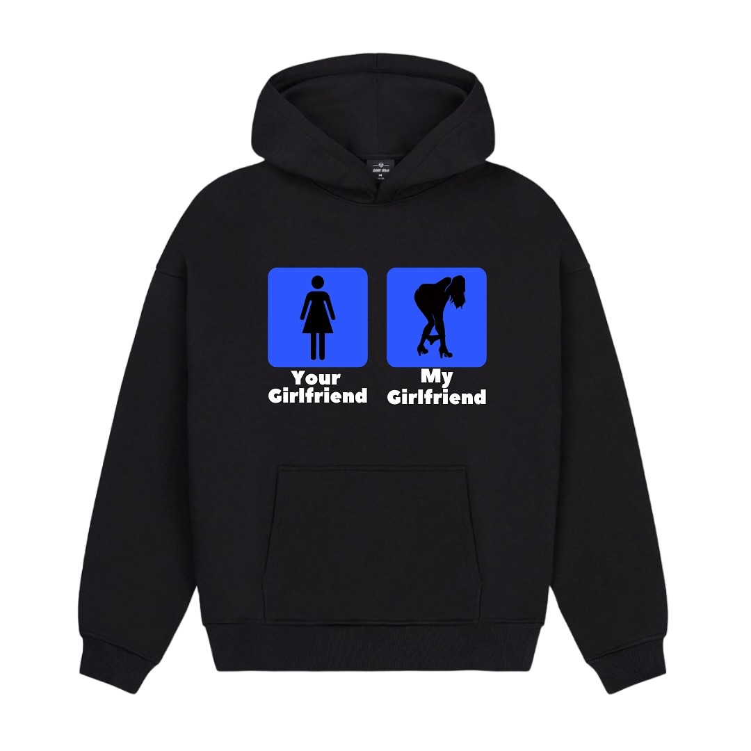 Your Girl Vs My Girl Hoodie Fa - Street Fashion Vs High Fashion ulasan dan harga