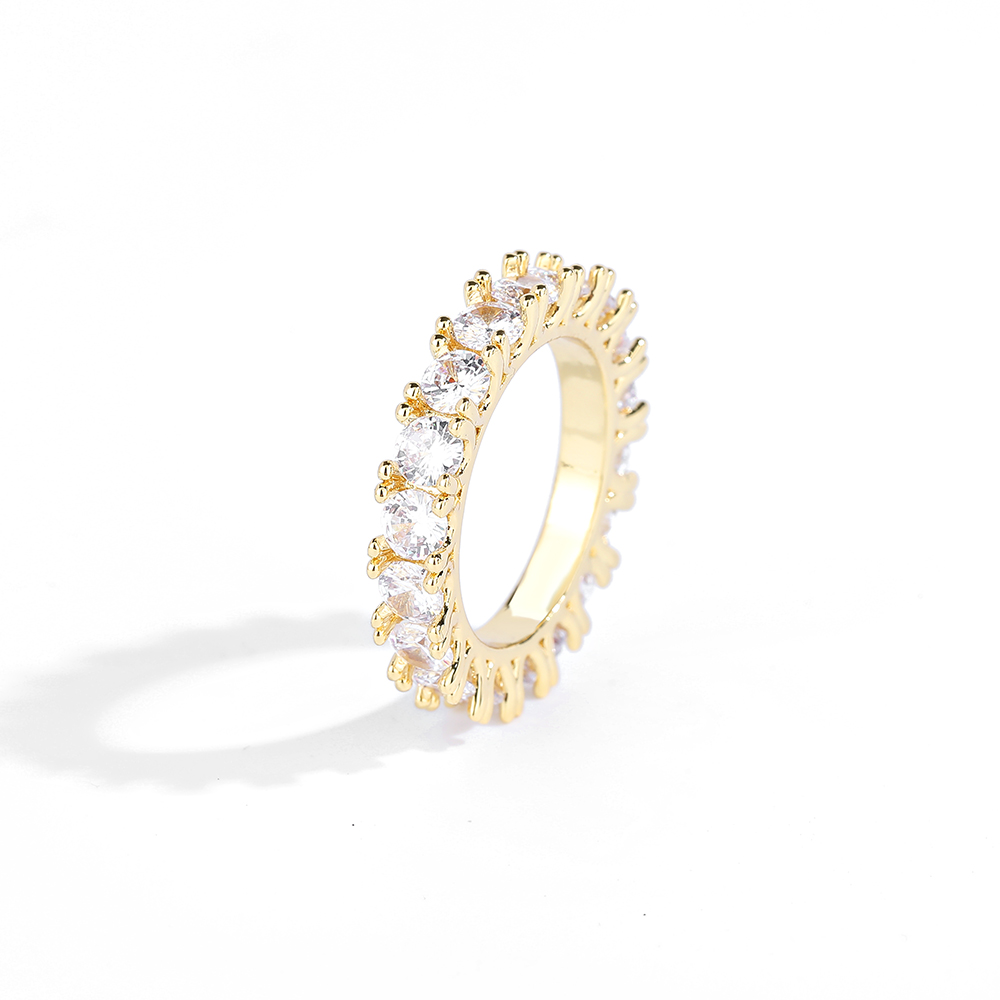 Tennis 4MM Solid Brass Plated  - Street Fashion Rings ulasan dan harga