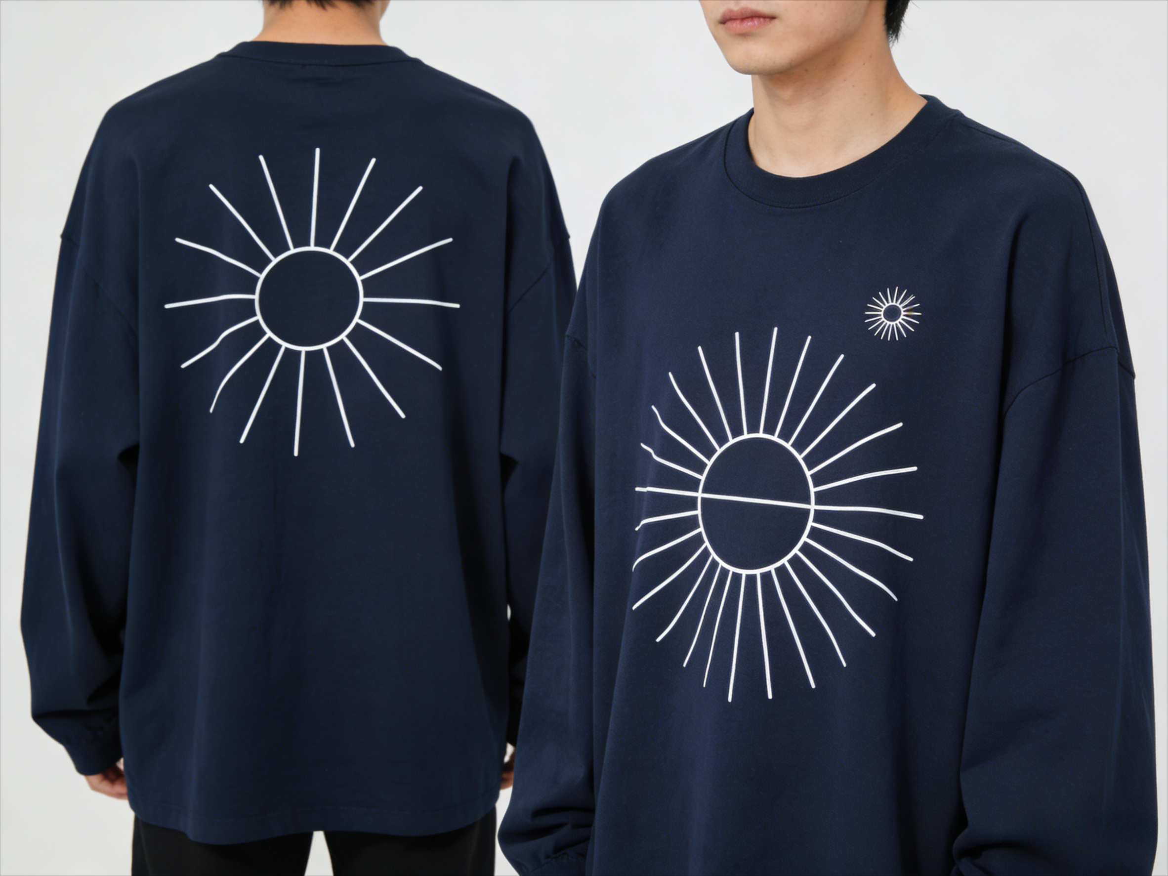 Men's Oversized Long Sleeve T- - Longline Tee Oversized ulasan dan harga