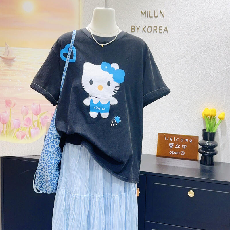 Hello Kitty High-Quality New S - Street Fashion Tshirt ulasan dan harga