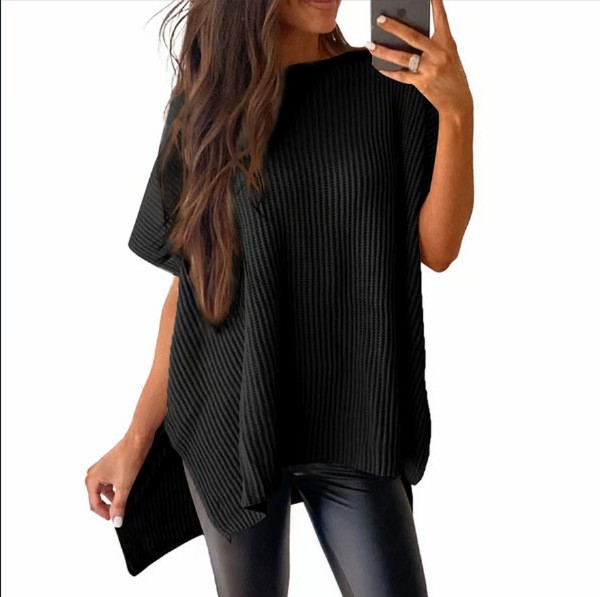Casual Chenille T Shirt Oversi - Longline Tee Oversized ulasan dan harga