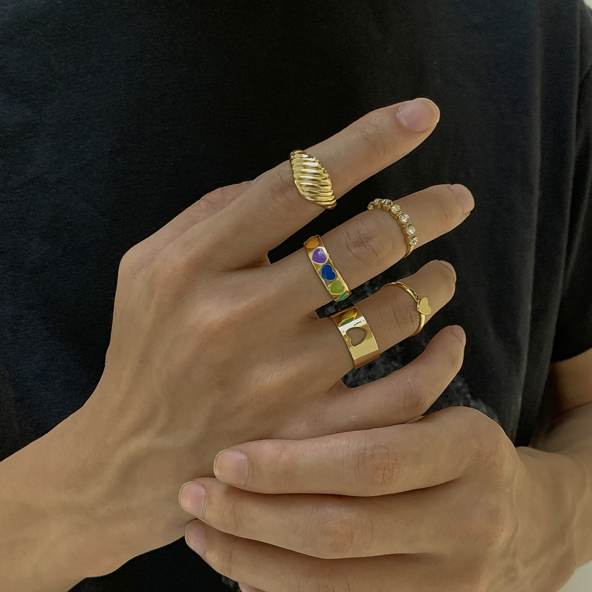 Fashion Personality Men's Hear - Street Fashion Rings ulasan dan harga
