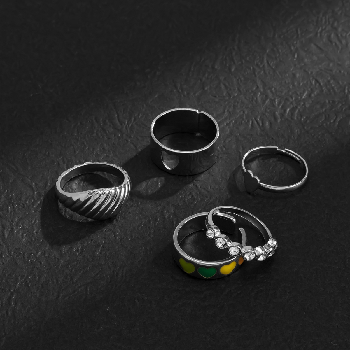 Fashion Personality Men's Hear - Street Fashion Rings ulasan dan harga