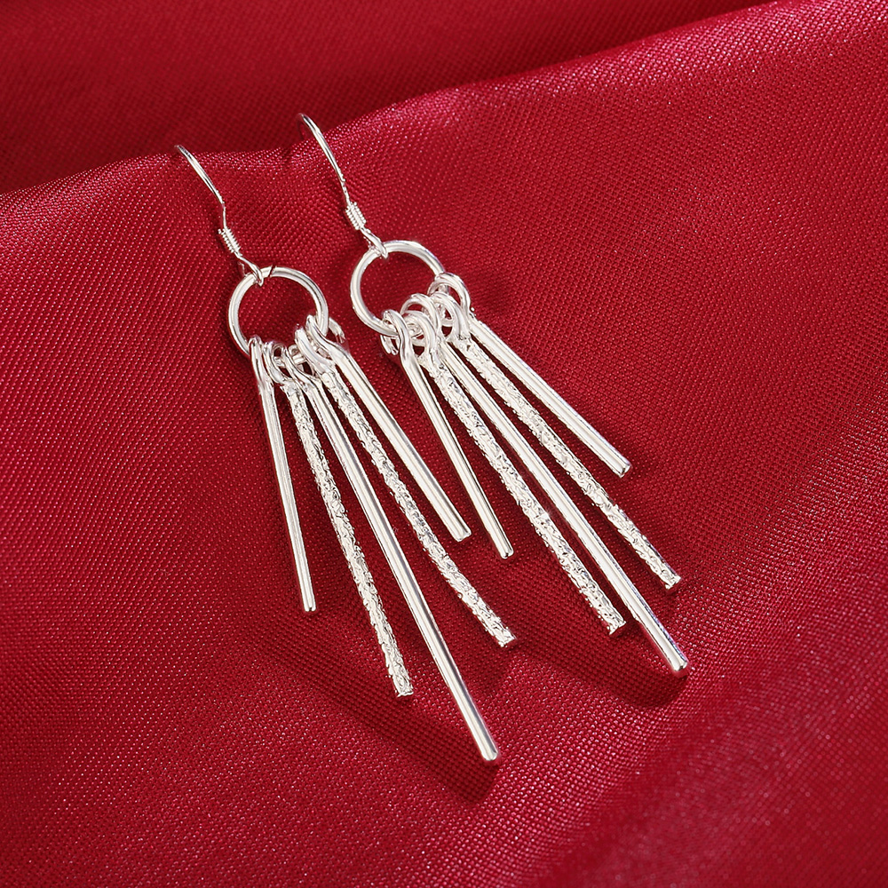 Hot sale 925 Sterling Silver S - Street Fashion Earrings ulasan dan harga