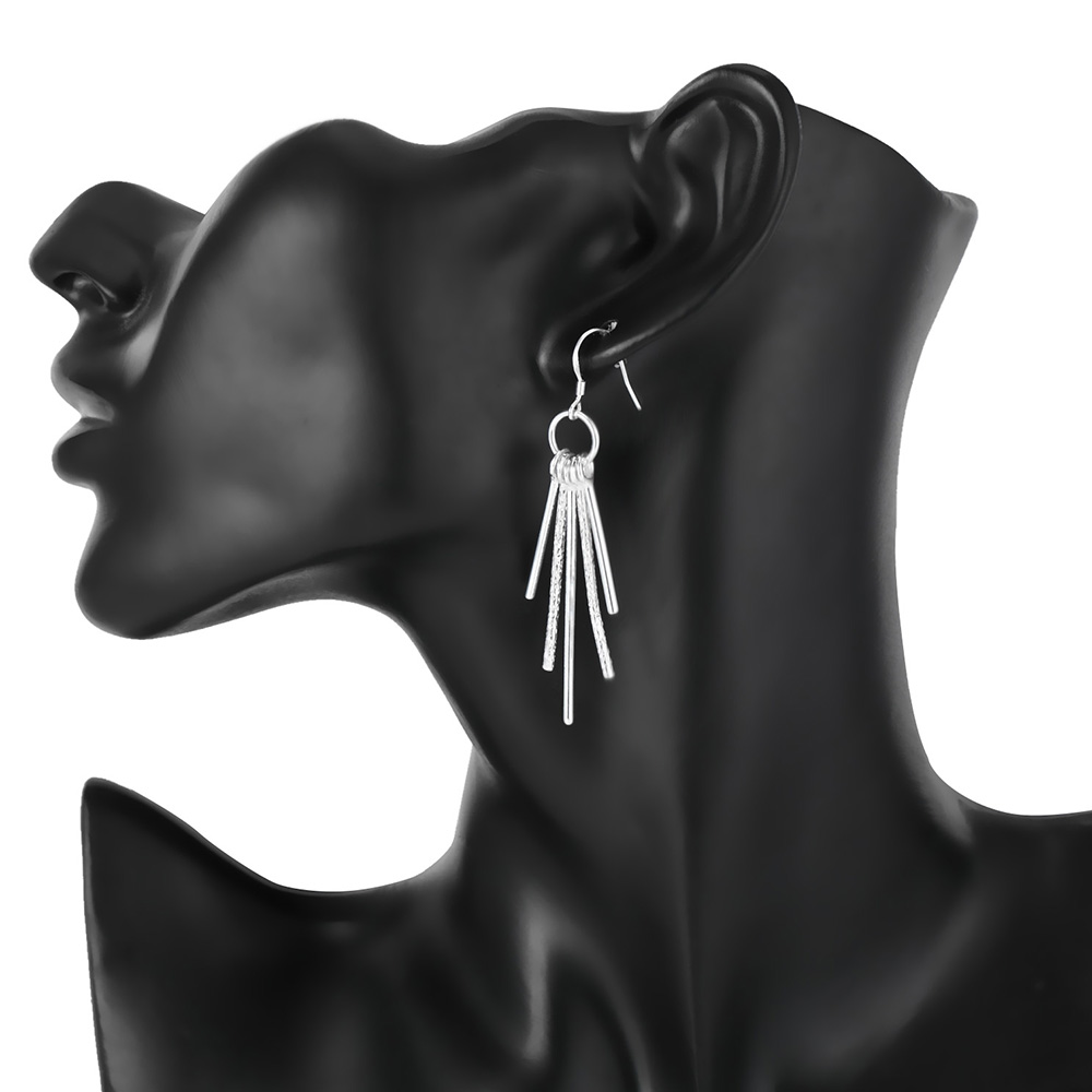 Hot sale 925 Sterling Silver S - Street Fashion Earrings ulasan dan harga