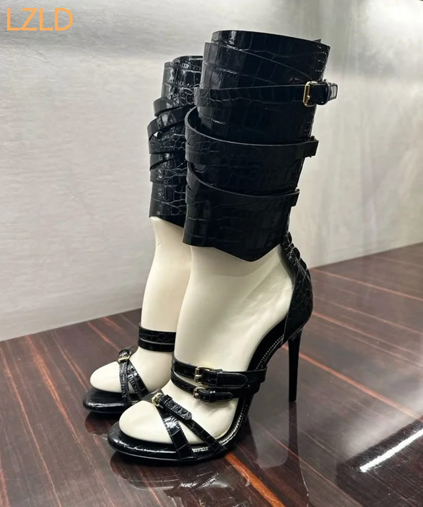 Black Sexy Catwalk Women Sanda - Street Fashion Women ulasan dan harga