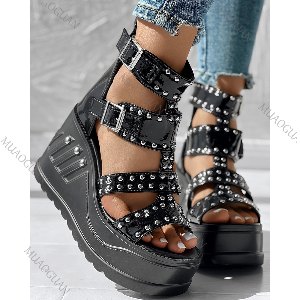 Fashion Women Peep Toe Black S - Street Fashion Women ulasan dan harga