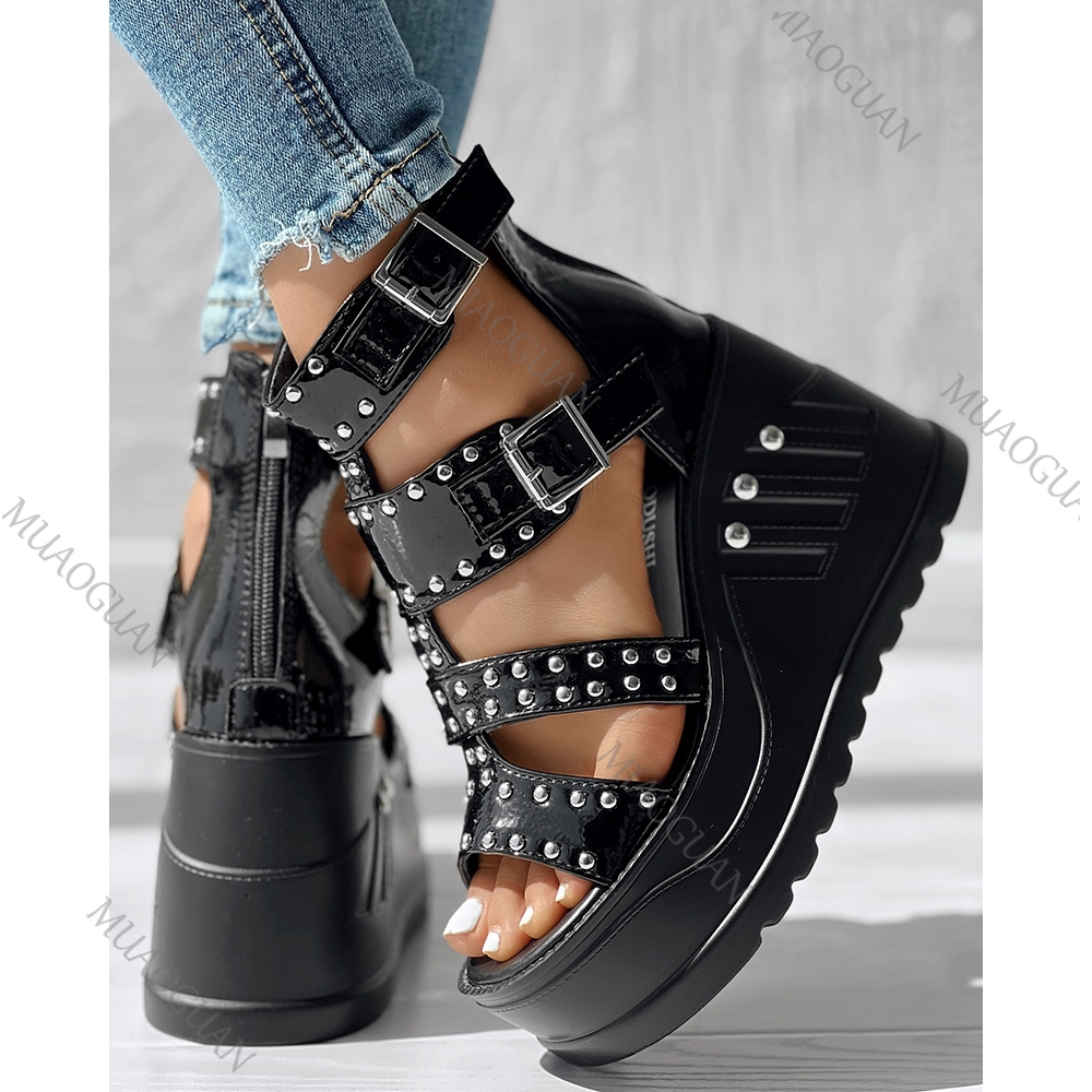 Fashion Women Peep Toe Black S - Street Fashion Women ulasan dan harga