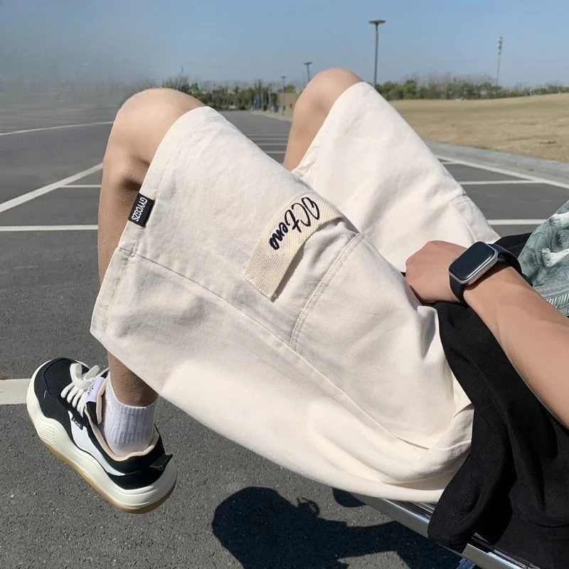 Loose Elastic Waist Half Solid - Cargo Pant Wide ulasan dan harga