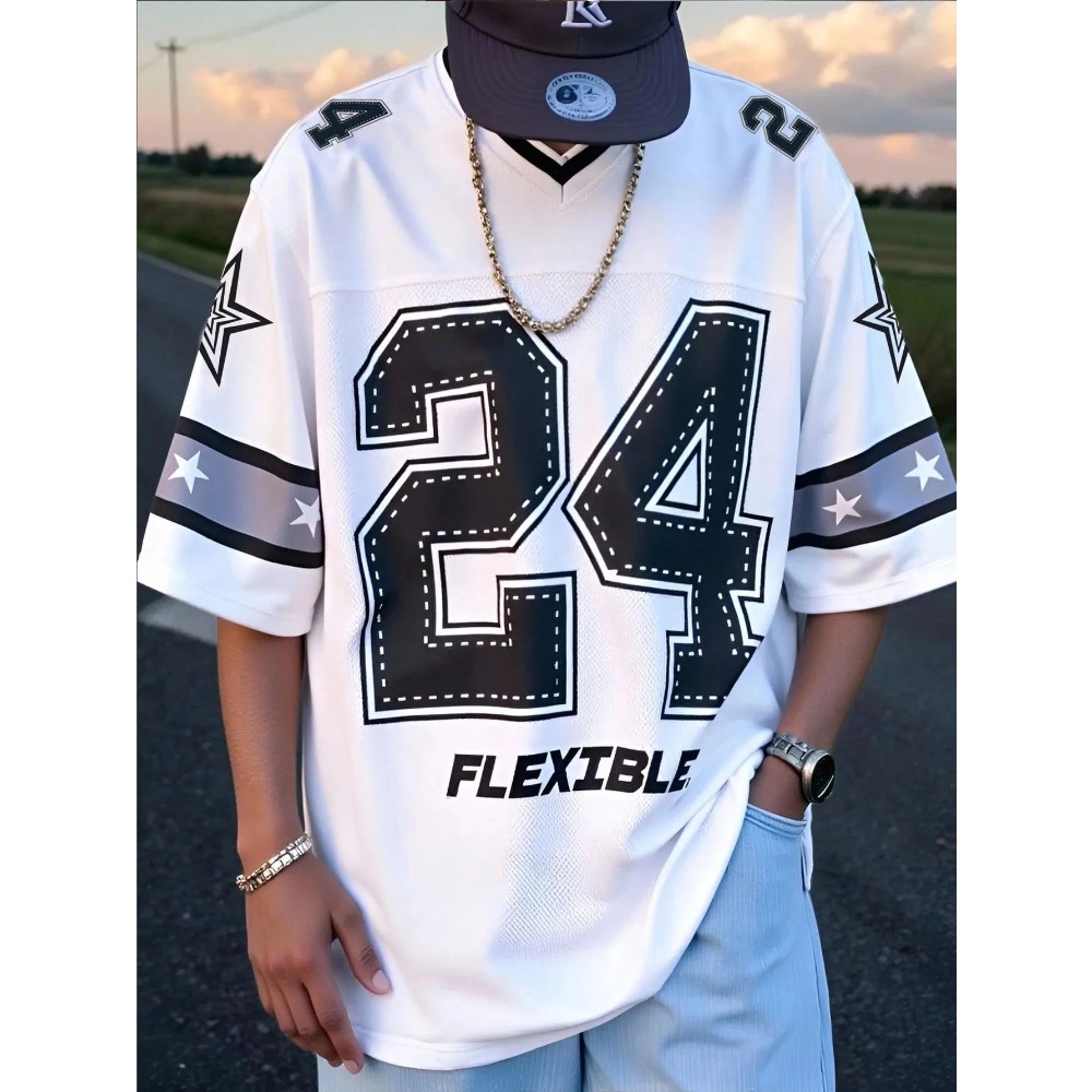 2026 Summer New Men's V-Neck T - Street Fashion Tshirt ulasan dan harga