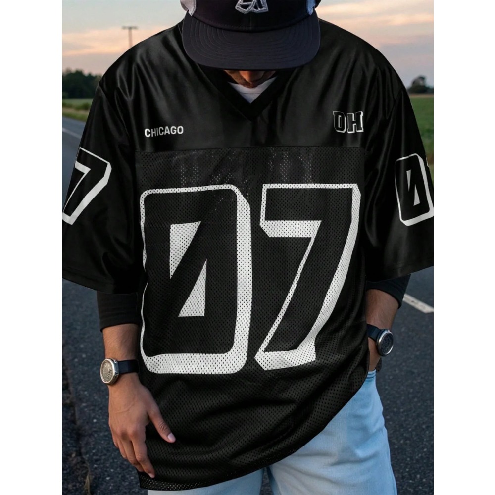 2026 Summer New Men's V-Neck T - Street Fashion Tshirt ulasan dan harga
