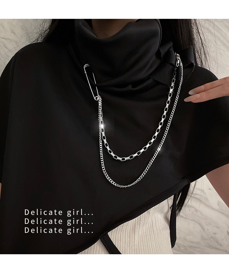 Punk Pendant Double Pin Clip C - Street Fashion In Korea ulasan dan harga