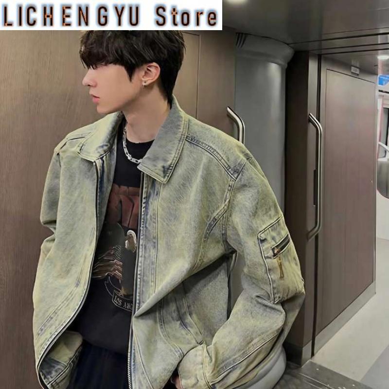 Men's Jean Jacket Autumn Vinta - Street Fashion In Korea ulasan dan harga