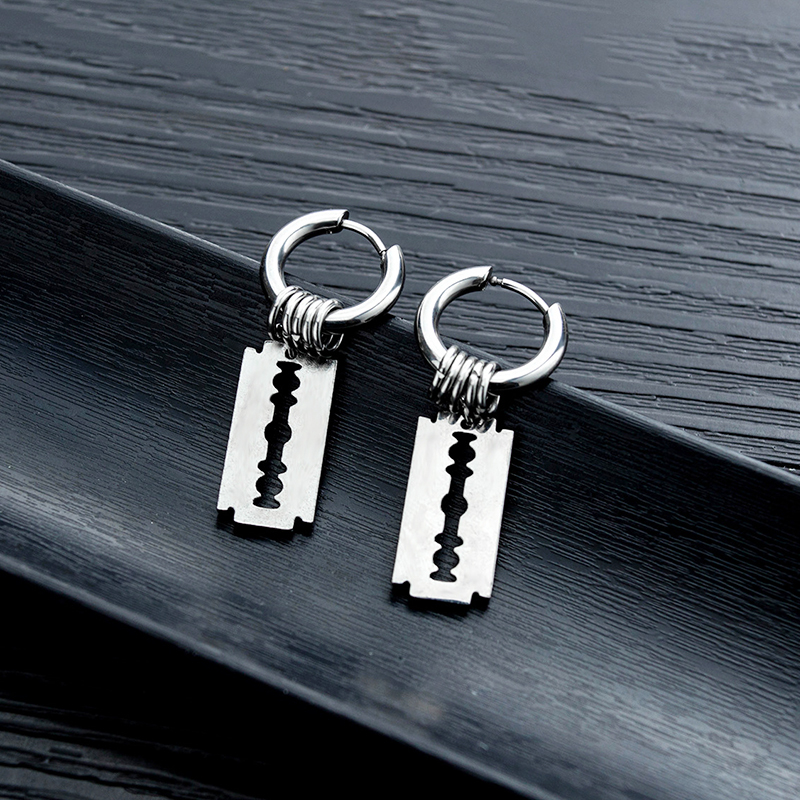 Fashion Stainless Steel Blade  - Street Fashion Earrings ulasan dan harga