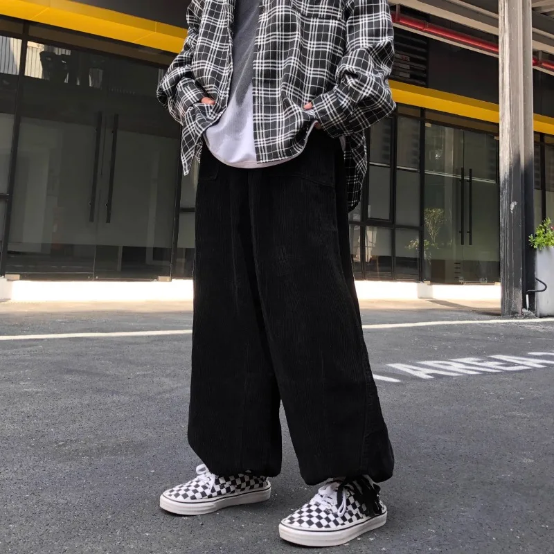 Japanese Streetwear Corduroy W - Cargo Pant Wide ulasan dan harga