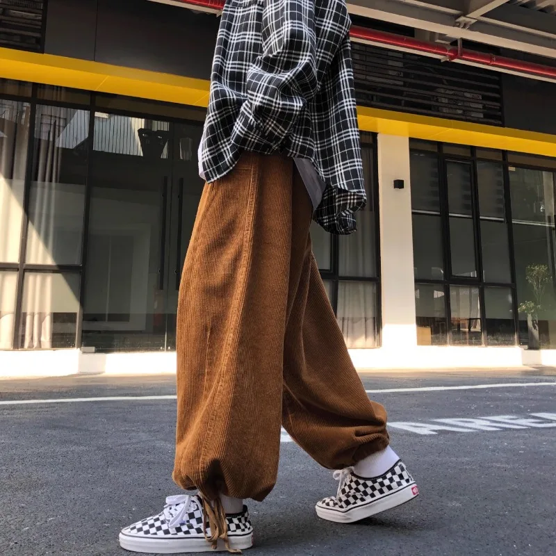 Japanese Streetwear Corduroy W - Cargo Pant Wide ulasan dan harga