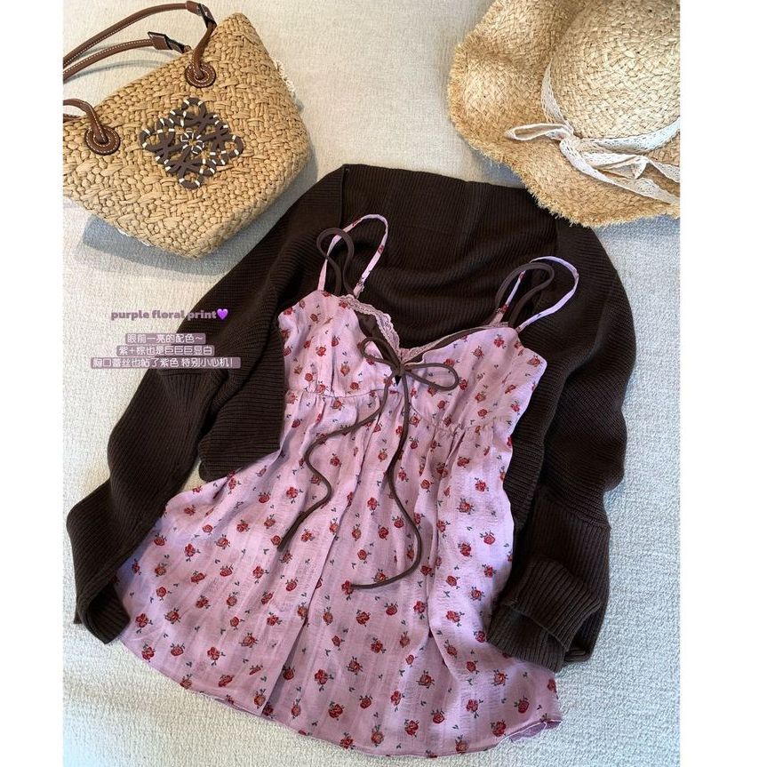 Sweet Floral Sling Y2k Punk Vi - Street Fashion In Korea ulasan dan harga
