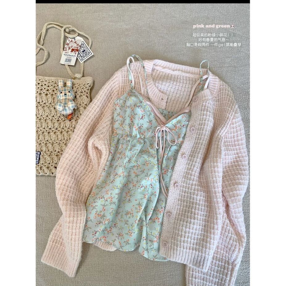 Sweet Floral Sling Y2k Punk Vi - Street Fashion In Korea ulasan dan harga