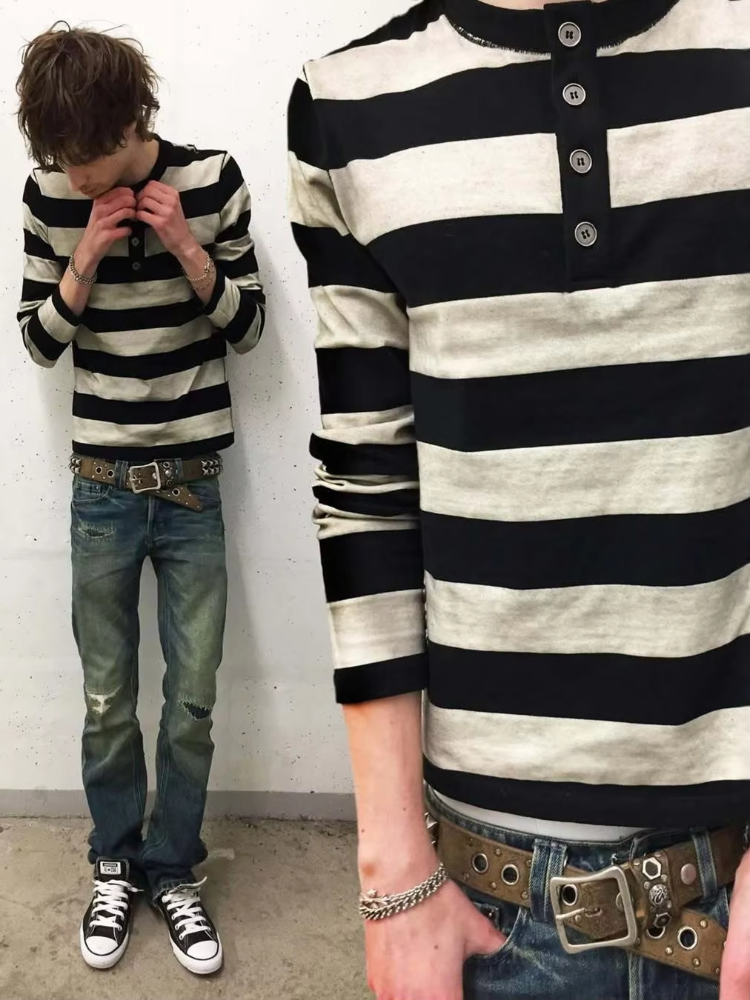 Y2k retro fashion street punk  - Street Fashion Men ulasan dan harga