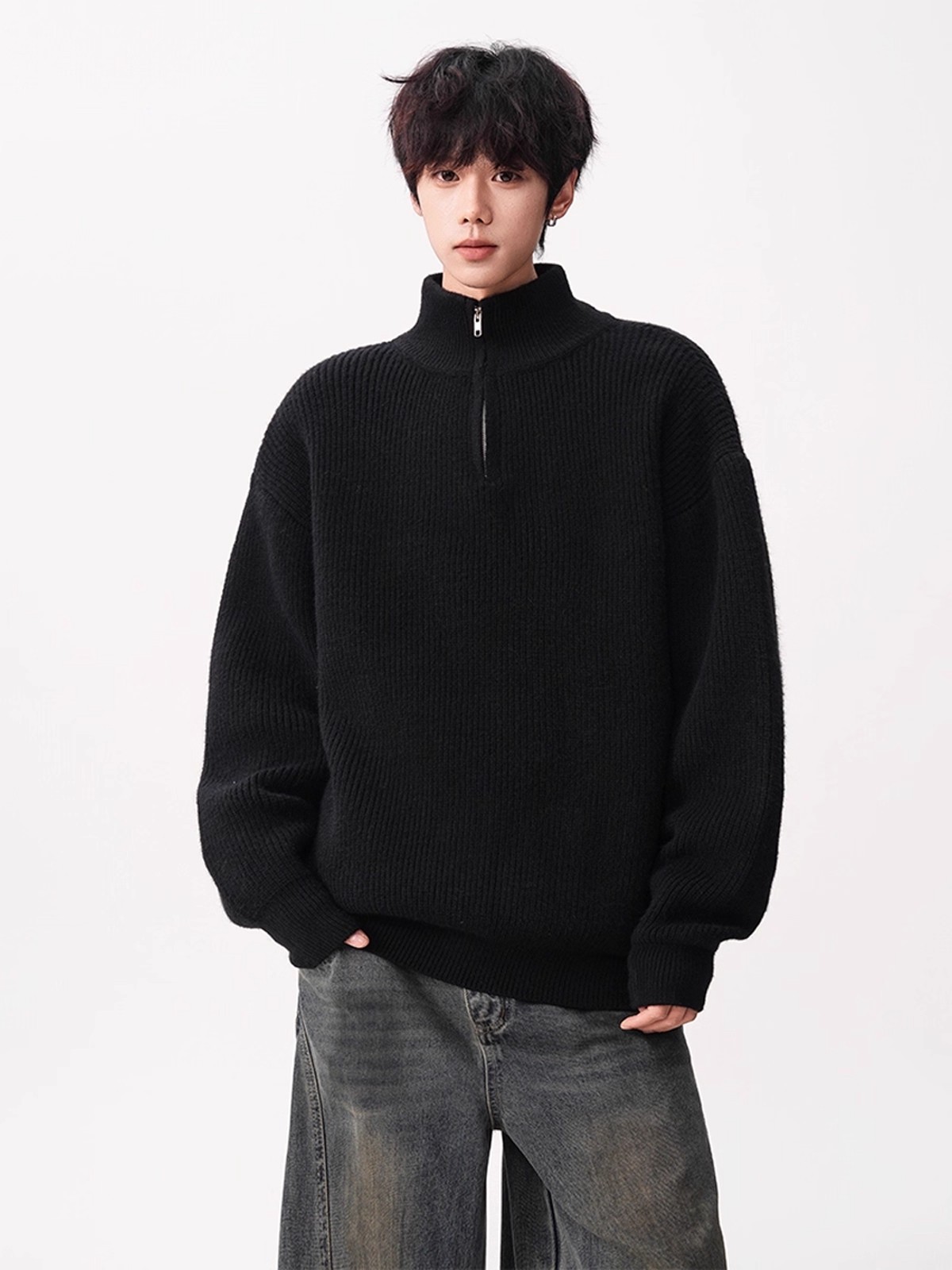 Fur Collar Pullovers Graphic M - Fashion Street Night ulasan dan harga