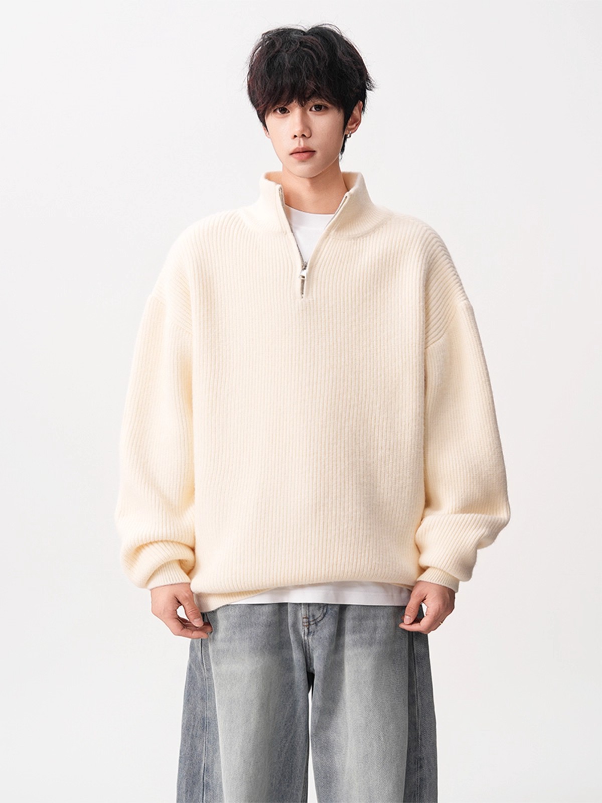 Fur Collar Pullovers Graphic M - Fashion Street Night ulasan dan harga