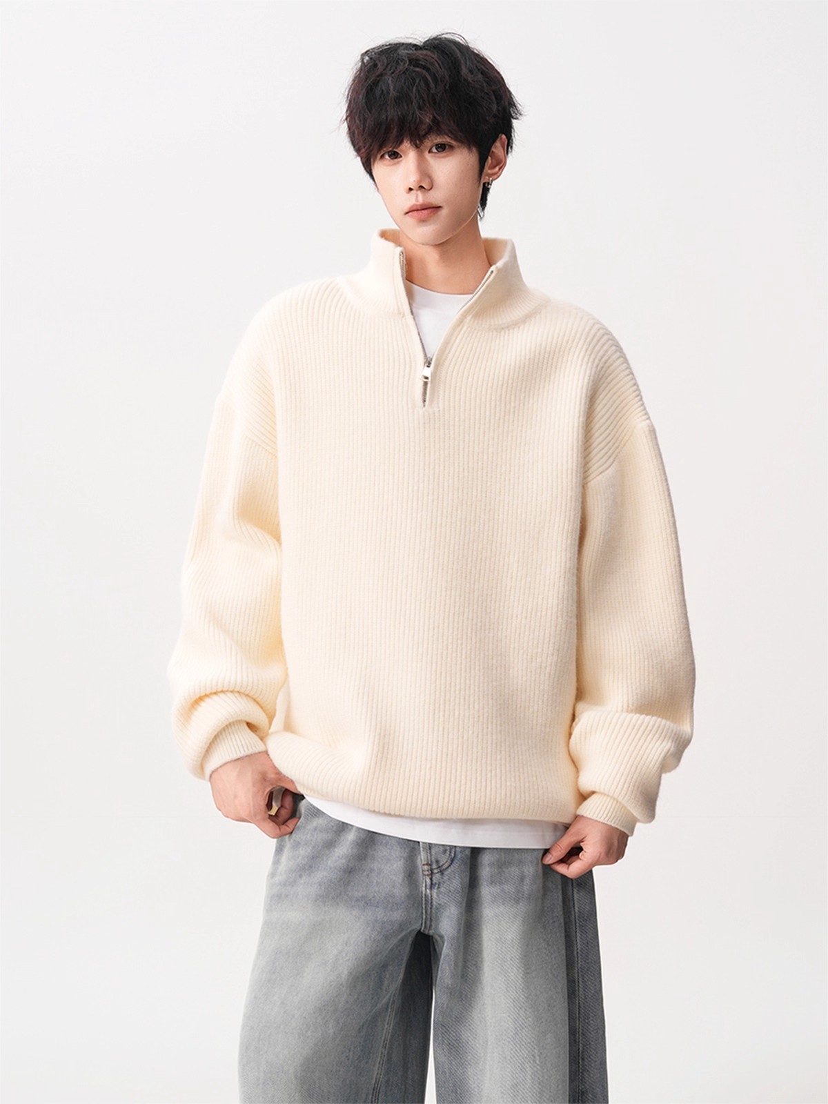 Fur Collar Pullovers Graphic M - Fashion Street Night ulasan dan harga