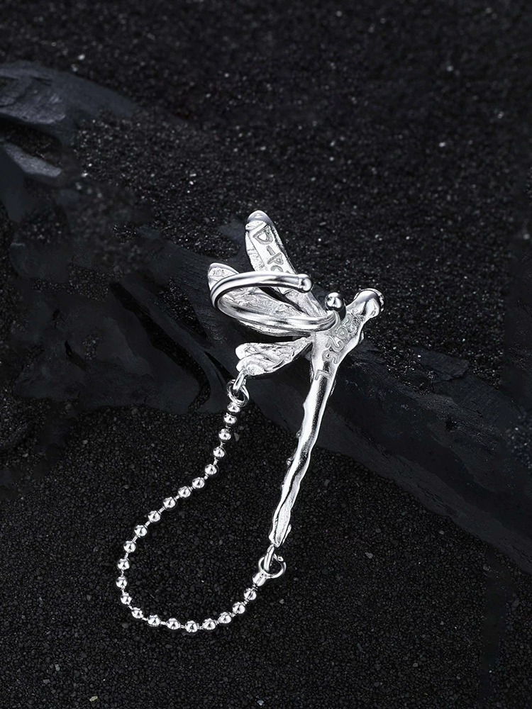 XIYANIKE Dragonfly Chain Tasse - Street Fashion Earrings ulasan dan harga