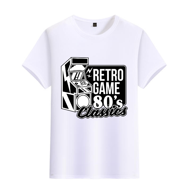 Men's Black Round-Neck Short-S - Street Fashion Game ulasan dan harga