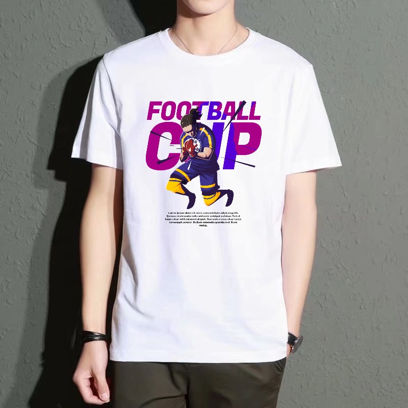 Men's Black Round-Neck Short-S - Street Fashion Theme ulasan dan harga